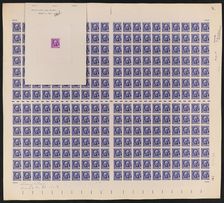 3c American Authors Ralph Waldo Emerson die proof attached to plate proof, 14612. Creator: Bureau of Engraving and Printing