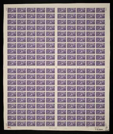 3c Baseball Centennial plate proof, 14391. Creator: Bureau of Engraving and Printing
