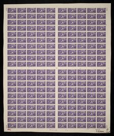 3c Baseball Centennial plate proof, 14391. Creator: Bureau of Engraving and Printing