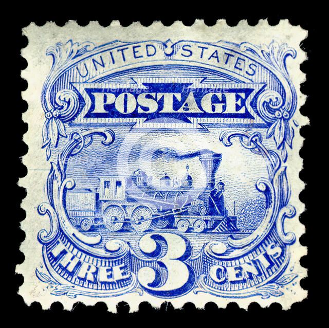 3c Steam Locomotive re-issue single, 1875. Creator: National Bank Note Company.