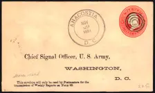 3c Washington War Department cover, November 29, 1881. Creator: Unknown