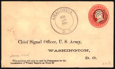3c Washington War Department cover, November 29, 1881. Creator: Unknown