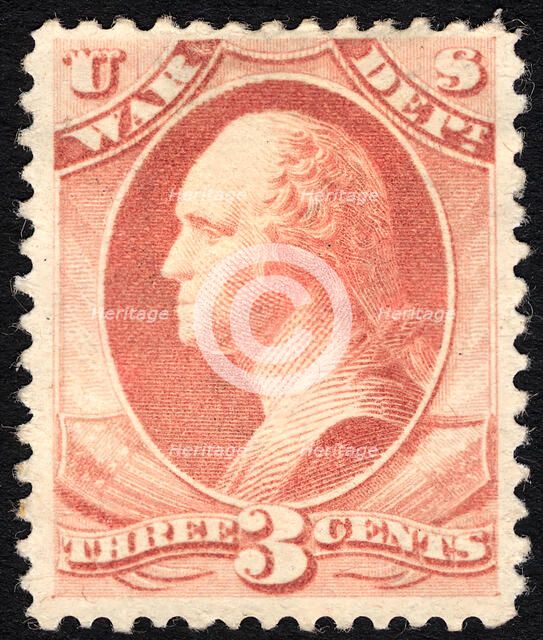 3c Washington War Department single, 1879. Creator: Unknown.