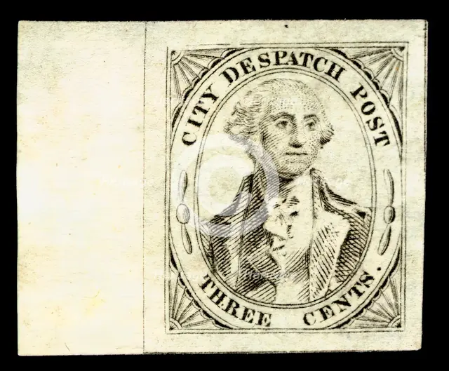 3c Washington City Despatch local post stamp, 1842. Creator: Unknown.