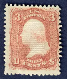 3c Washington E Grill single, 1868. Creator: National Bank Note Company