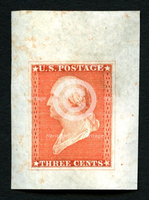 3c Washington essay, 1851. Creator: Unknown.