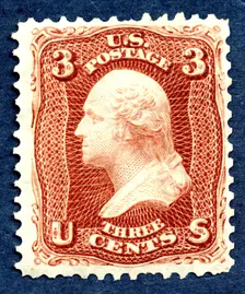3c Washington re-issue single, 1875. Creator: National Bank Note Company