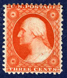 3c Washington reprint single, 1875. Creator: Continental Bank Note Company
