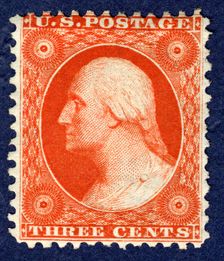 3c Washington reprint single, 1875. Creator: Continental Bank Note Company