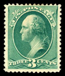 3c Washington single, 1881. Creator: American Bank Note Company