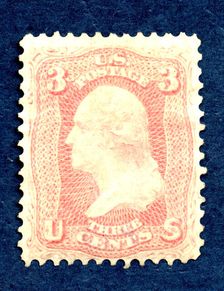3c Washington single, August 17, 1861. Creator: National Bank Note Company