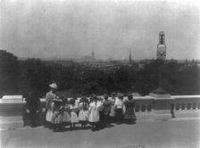 3rd Division grade school pupils on field trip to U.S. Capitol, Washington, D.C., (1899?). Creator: Frances Benjamin Johnston