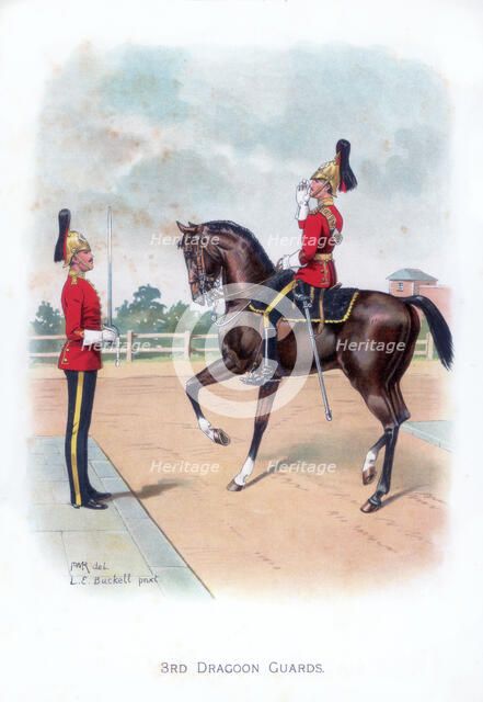 '3rd Dragoon Guards', 1915.Artist: LE Buckell