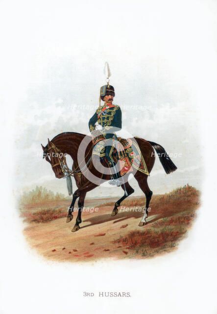 '3rd Hussars', 1889. Artist: Unknown