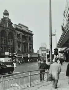 1-5 Tottenham Court Road, Westminster LB, London: looking north, 1975. Creator: Unknown