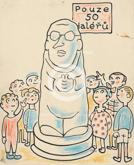 1. The Tale of the Dog and the Cat, around 1928. Creator: Josef Capek.
