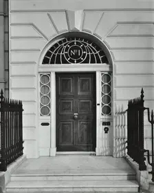1 Upper Wimpole Street, Westminster LB, London: doorway, 1956. Creator: Unknown