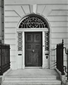 1 Upper Wimpole Street, Westminster LB, London: doorway, 1956. Creator: Unknown