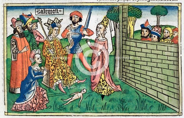 1 Kings 3:16-28: the Judgement of Solomon. Creator: Unknown.
