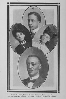 (1) M. M. Lewey, Editor Florida Sentinel, Pensacola, Fla. (2) Mrs. Bessie K. Lewey. (3)..., 1907. Creator: Unknown