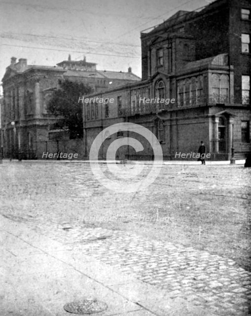 1, Merrion Square, Dublin, Ireland: the house where Oscar Wilde was born in 1854, (1906).  Creator: Unknown.