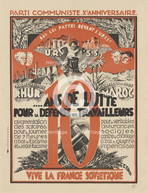 10th Anniversary of the French Communist Party, 1931. Creator: Anonymous.