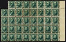 10c Daniel Webster block of thirty-nine, February 22, 1890. Creator: American Bank Note Company