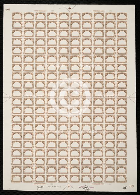 10c Pan-American Fast Ocean Navigation frame plate proof, 487. Creator: Bureau of Engraving and Printing.
