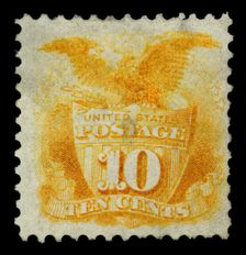 10c Shield and Eagle re-issue single, 1875. Creator: National Bank Note Company