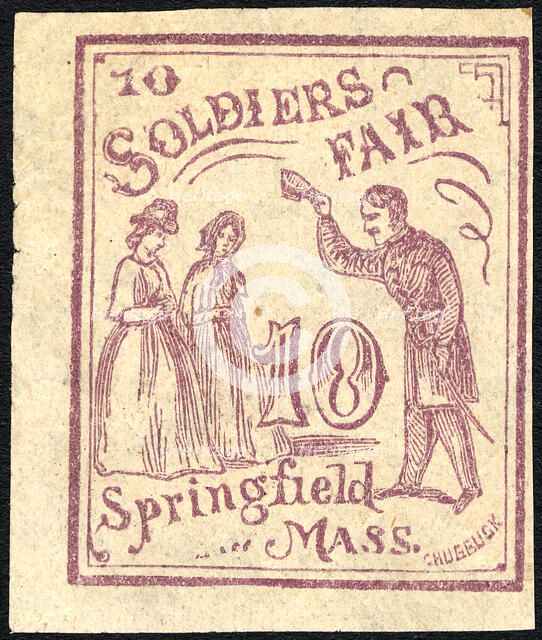 10c Springfield Soldiers' Fair single, 1864. Creator: Unknown.