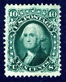 10c Washington F Grill single, 1867. Creator: National Bank Note Company