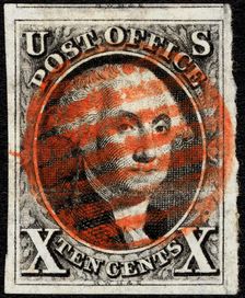 10c Washington single, 1847. Creator: Unknown