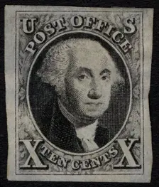 10c Washington single, 1847. Creator: Unknown