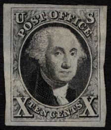 10c Washington single, 1847. Creator: Unknown