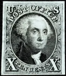 10c Washington reproduction single, 1875. Creator: Unknown