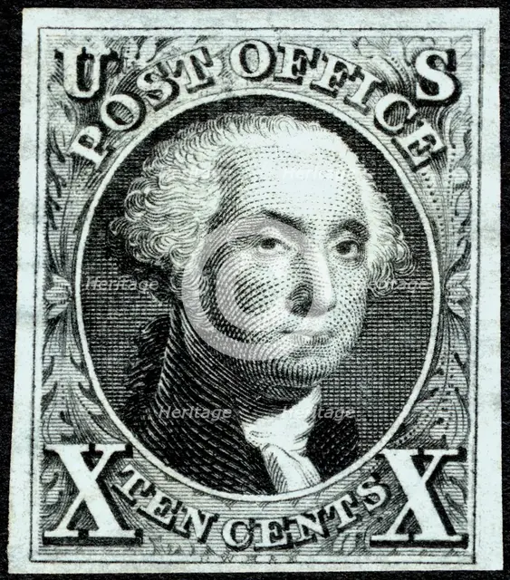 10c Washington reproduction single, 1875. Creator: Unknown.