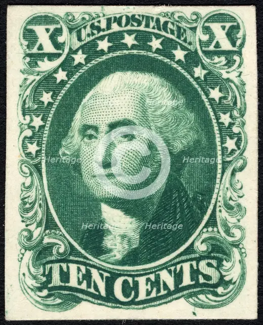 10c Washington trial color card proof, 1881. Creator: American Bank Note Company.