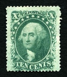10c Washington type V single, 1859. Creator: Unknown