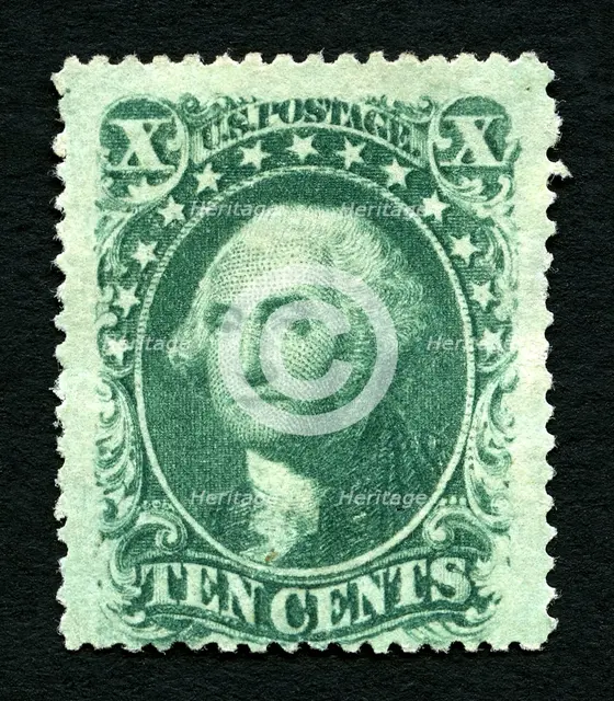 10c Washington type V single, 1859. Creator: Unknown.