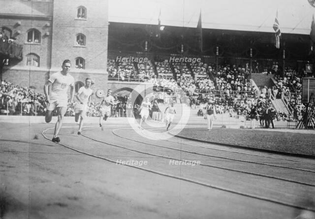 110 metre race - Olympic Games - 1912, 1912. Creator: Bain News Service.