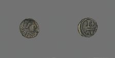 12 Nummi (Coin) of a Byzantine Emperor, Roman Period, 6th century CE. Creator: Unknown