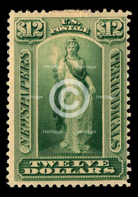 $12 Vesta Newspapers and Periodicals single, 1879. Creator: Unknown.