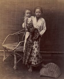 12 Year Old Mother, Malay, Batavia, 1860s-70s. Creator: Unknown
