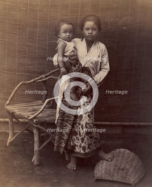 12 Year Old Mother, Malay, Batavia, 1860s-70s. Creator: Unknown.