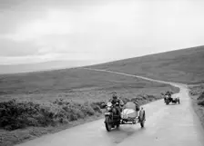 1208 cc Harley-Davidson and sidecar of RW Praill, winner of a silver award, MCC Torquay Rally, 1937. Artist: Bill Brunell