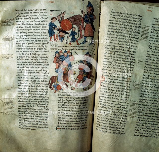 12th century bible located in the library of the Royal Collegiate Church of San Isidoro, depictin…
