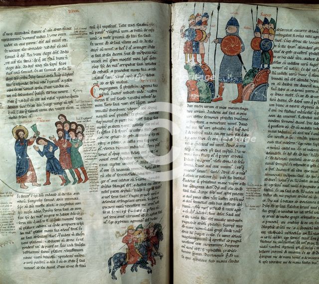 12th century bible located in the library of the Royal Collegiate Church of San Isidoro, depictin…