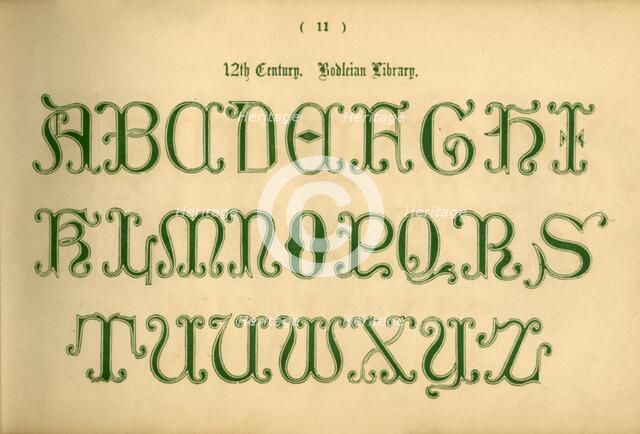 '12th Century. Bodleian Library', 1862. Artist: Unknown.