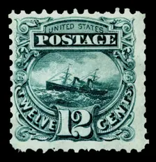 12c S.S. Adriatic re-issue single, 1875. Creator: National Bank Note Company