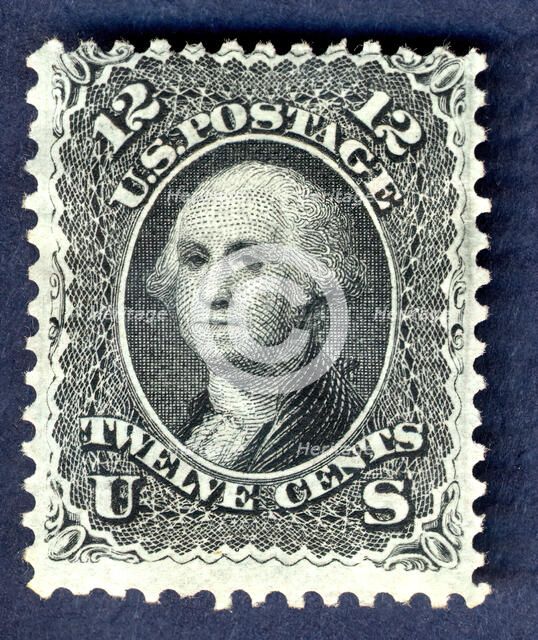 12c Washington E Grill single, 1867. Creator: National Bank Note Company.